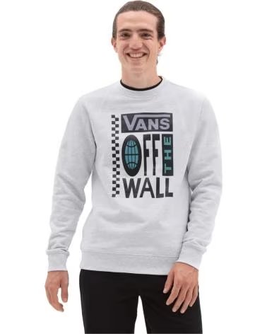 VANS OFF THE WALL FELPA VANS OFF THE WALL DA UOMO BLANCO