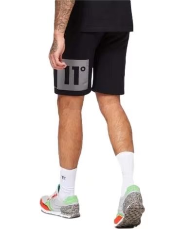 11 DEGREES 11 DEGREES BOX GRAPHIC SWEAT SHORTS BLACK NEGRO