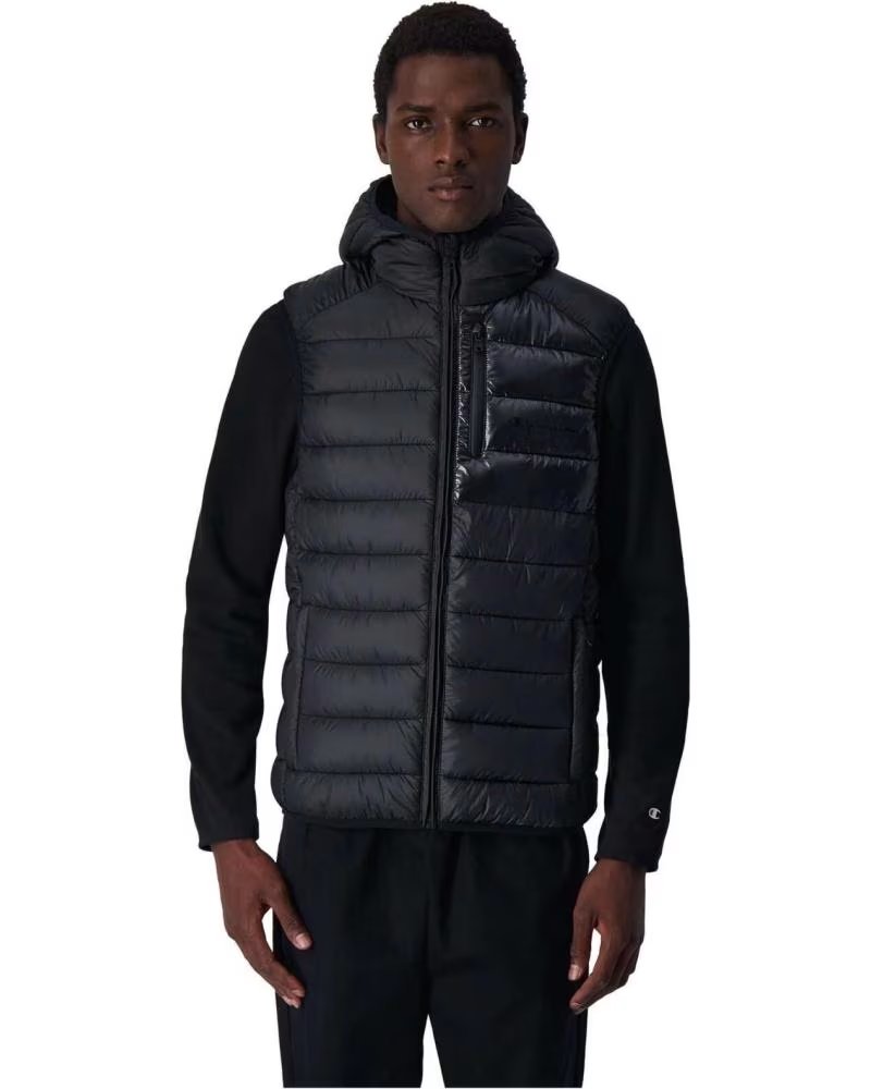 CHAMPION COLETE ACOLCHOADO CHAMPION COM CAPUZ PARA HOMEM NEGRO