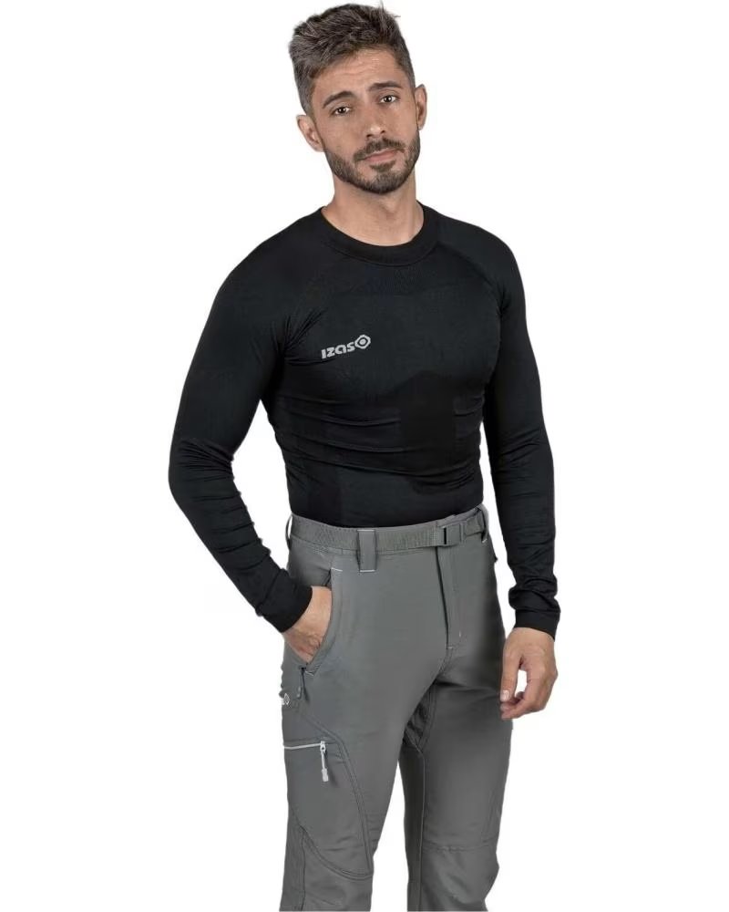 IZAS CAMISETA DE MANGA LARGA EN PARA HOMBRE NEGRO