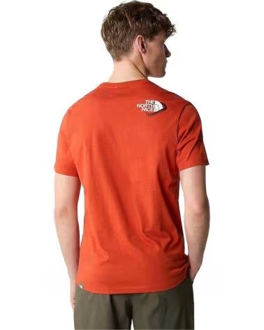 THE NORTH FACE T-SHIRT DE MANGA CURTA COM ESTAMPADO GRÁFICO ROJO