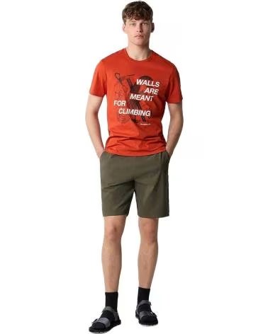 THE NORTH FACE T-SHIRT DE MANGA CURTA COM ESTAMPADO GRÁFICO ROJO