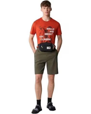 THE NORTH FACE T-SHIRT DE MANGA CURTA COM ESTAMPADO GRÁFICO ROJO