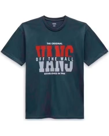 VANS OFF THE WALL VANS "OFF THE WALL" SHORT SLEEVE T-SHIRT MEN BLUE AZUL