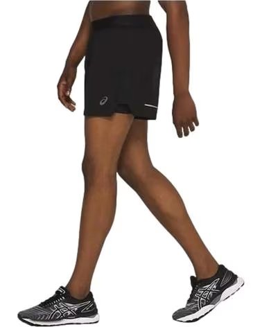 ASICS PANTALÓN CORTO TÉCNICO DE RUNNING CON AJUSTE ELÁSTICO NEGRO