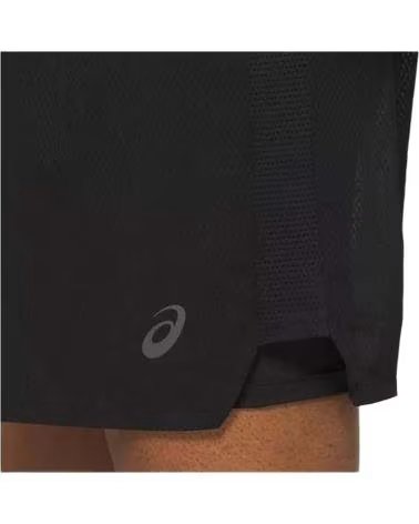 ASICS PANTALÓN CORTO TÉCNICO DE RUNNING CON AJUSTE ELÁSTICO NEGRO