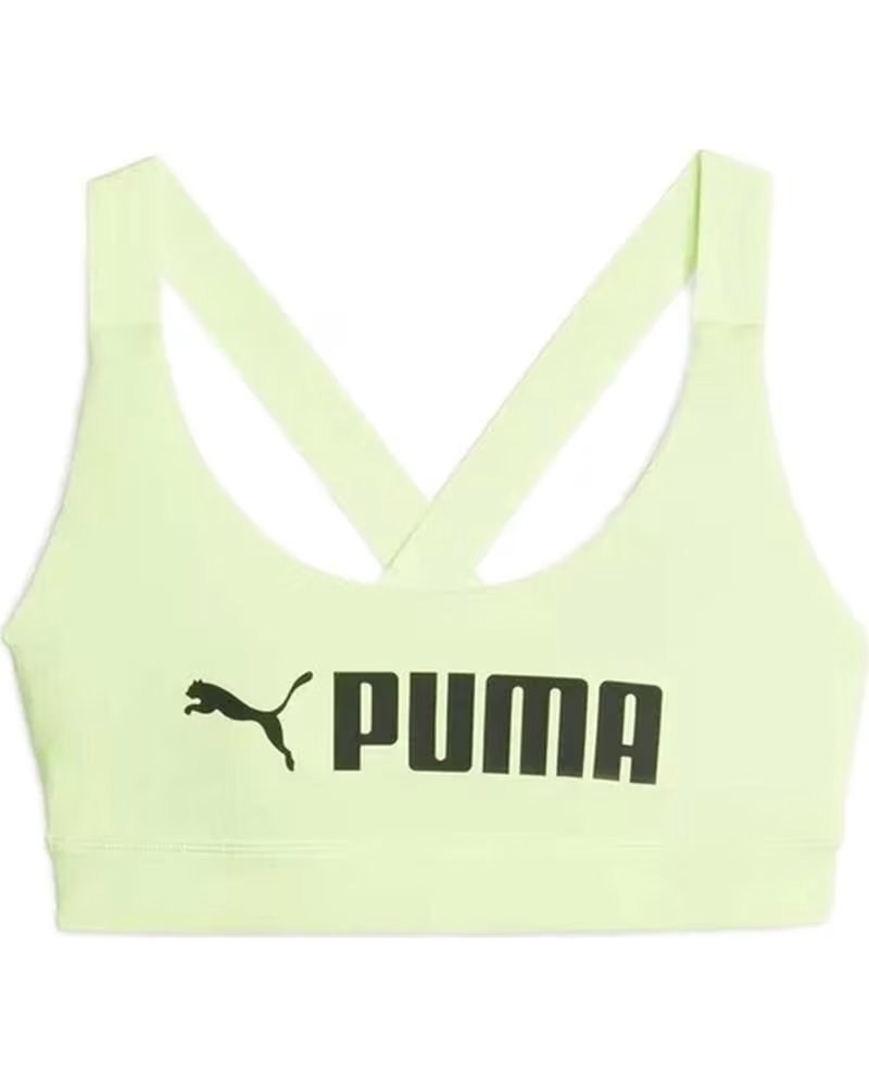 PUMA SUTIÃ ESPORTIVO PUMA MID IMPACT FIT BRA FEMININO VERDE