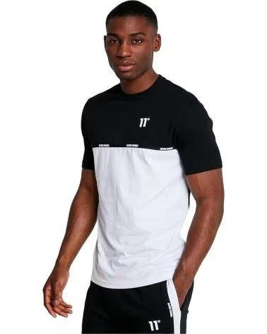 11 DEGREES MEN´S 11 DEGREES CUT & SEW TAPED T-SHIRT IN WHITE BLANCO