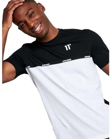11 DEGREES CAMISETA 11 DEGREES CUT & SEW TAPED DE HOMBRE EN BLANCO BLANCO