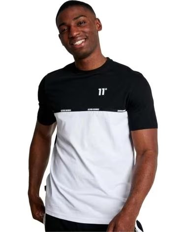 11 DEGREES CAMISETA 11 DEGREES CUT & SEW TAPED DE HOMBRE EN BLANCO BLANCO