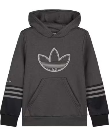 ADIDAS SUDADERA CON CAPUCHA EN PARA NINOS UNISEX GRIS