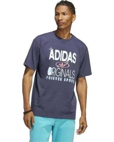 ADIDAS ADIDAS ORIGINALS SHORT SLEEVE BLUE T-SHIRT AZUL