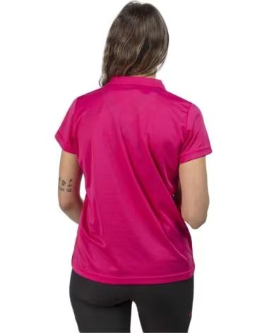 IZAS POLO TÉCNICO DE MANGA CURTA RESPIRÁVEL ROSA