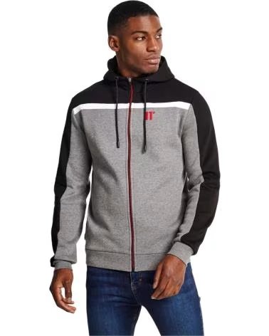 11 DEGREES SUDADERA CON CAPUCHA Y CIERRE FRONTAL 11 DEGREES GRIS