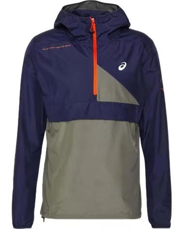 ASICS HOODED WINDBREAKER JACKET WITH ZIPPER MULTICOLOR