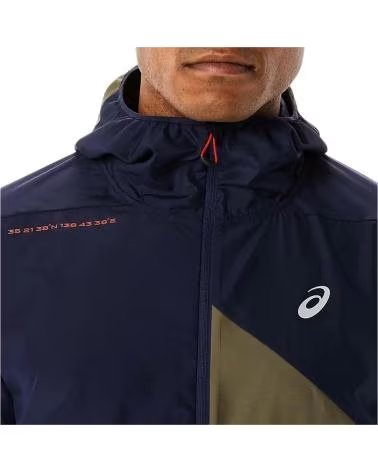 ASICS HOODED WINDBREAKER JACKET WITH ZIPPER MULTICOLOR