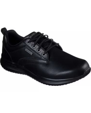 SKECHERS ZAPATOS DE CORDON EN PARA HOMBRE NEGRO