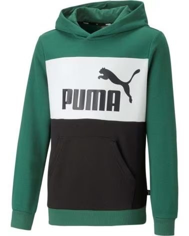 PUMA MOLETOM COM CAPUZ PUMA COLORBLOCK INFANTIL VERDE