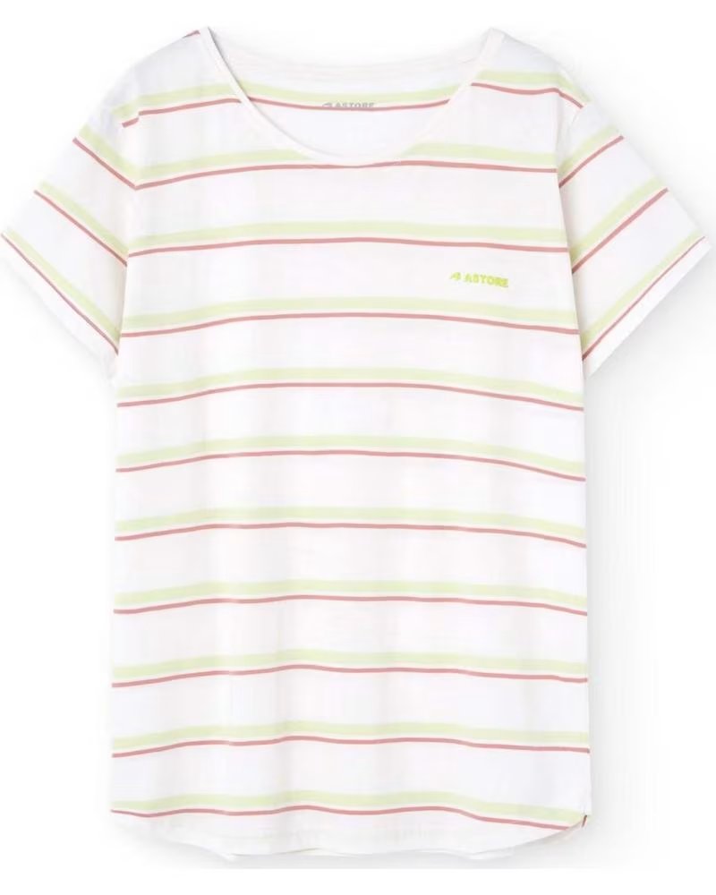 ASTORE DAMEN-T-SHIRT ASTORE MODELL JANET, BEIGE STREIFEN BEIG