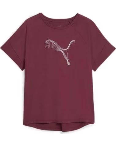 PUMA T-SHIRT PUMA ESSENTIALS LOGO MANCHES COURTES FEMME ROJO