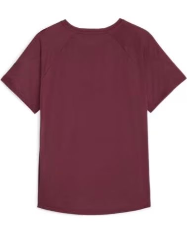PUMA T-SHIRT PUMA ESSENTIALS LOGO MANCHES COURTES FEMME ROJO