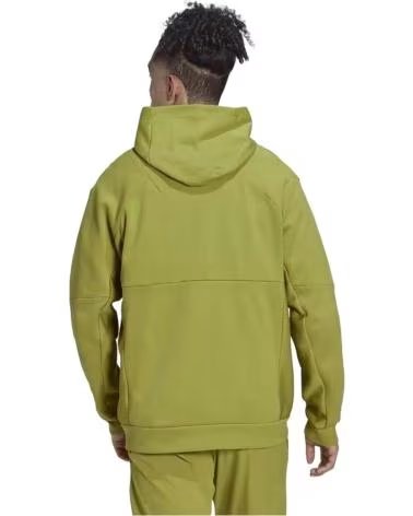 ADIDAS FELPA CON CAPPUCCIO ADIDAS ESSENTIALS HALF-ZIP DA UOMO VERDE