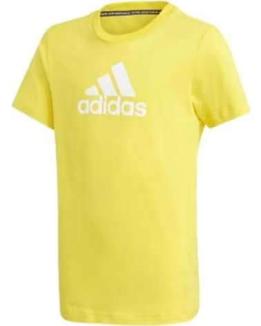 ADIDAS ADIDAS KIDS YELLOW LOGO SHORT SLEEVE T-SHIRT AMARILLO