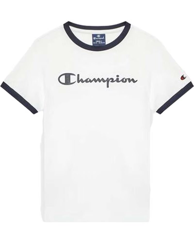 CHAMPION CHAMPION UNISEX SHORT SLEEVE T-SHIRT WHITE BLANCO