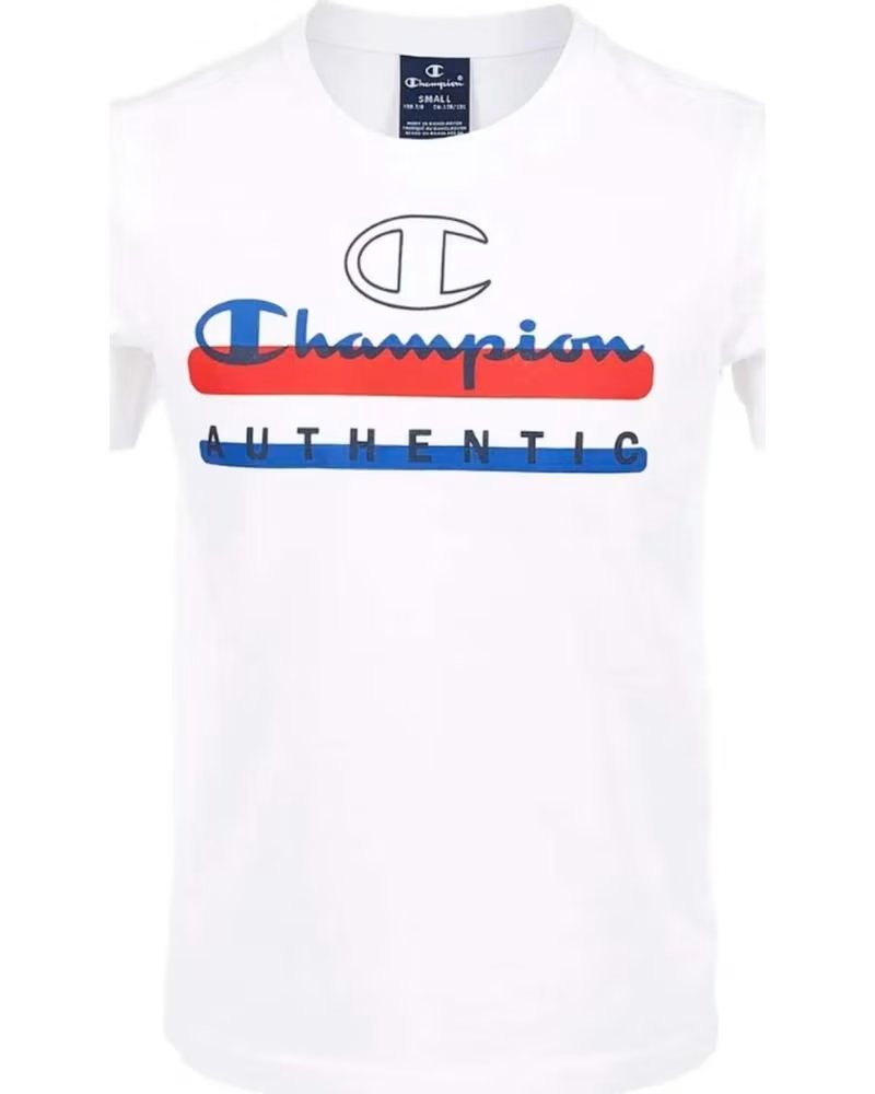 CHAMPION CHAMPION KURZARM-T-SHIRT FÜR HERREN BLANCO