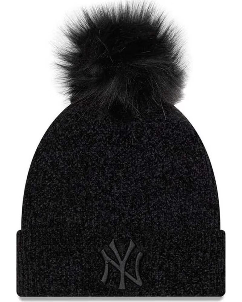 NEW ERA NEW ERA "NY YANKEES" BLACK BEANIE WITH POM POM FOR UNISEX NEGRO