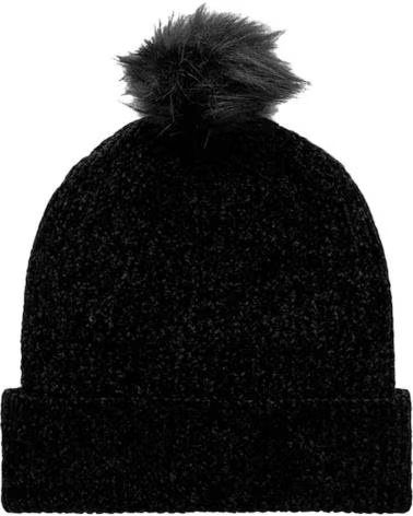 NEW ERA NEW ERA "NY YANKEES" BLACK BEANIE WITH POM POM FOR UNISEX NEGRO