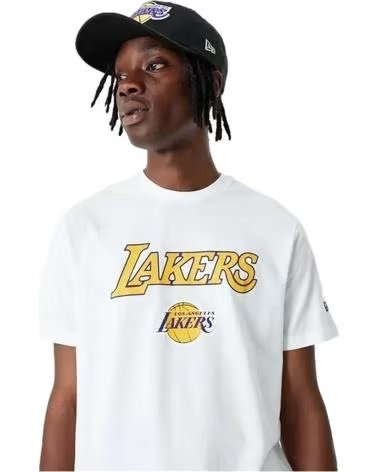 NEW ERA MAGLIETTA NEW ERA NBA LOS ANGELES LAKERS BIANCA UNISEX BLANCO