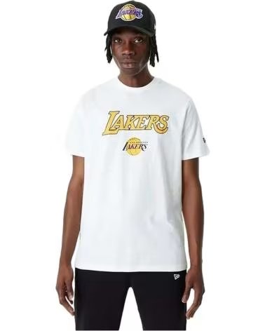 NEW ERA MAGLIETTA NEW ERA NBA LOS ANGELES LAKERS BIANCA UNISEX BLANCO
