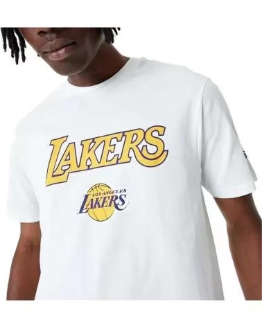 NEW ERA MAGLIETTA NEW ERA NBA LOS ANGELES LAKERS BIANCA UNISEX BLANCO