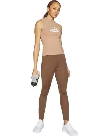 PUMA CAMISETA REGATA PUMA ESSENTIALS LOGO FEMININA MARRON