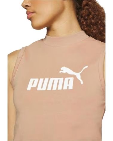 PUMA CAMISETA REGATA PUMA ESSENTIALS LOGO FEMININA MARRON