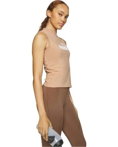 PUMA CAMISETA REGATA PUMA ESSENTIALS LOGO FEMININA MARRON