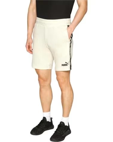 PUMA PANTALONI CORTI PUMA ESSENTIALS TAPE BEIGE DA UOMO BEIG