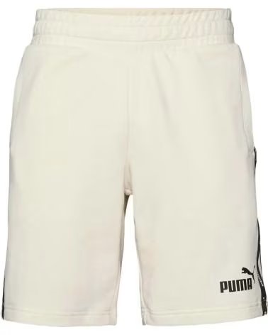 PUMA PANTALONI CORTI PUMA ESSENTIALS TAPE BEIGE DA UOMO BEIG