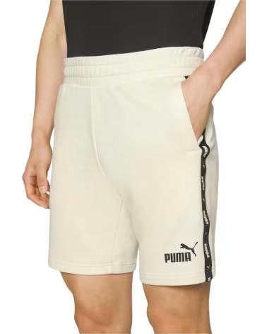 PUMA PANTALONI CORTI PUMA ESSENTIALS TAPE BEIGE DA UOMO BEIG