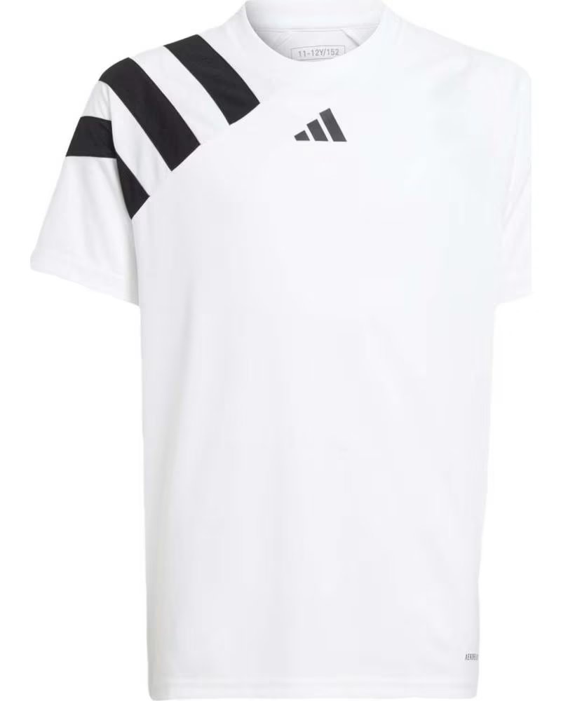 ADIDAS MAGLIETTA ADIDAS A 3 STRISCE PER BAMBINI BLANCO
