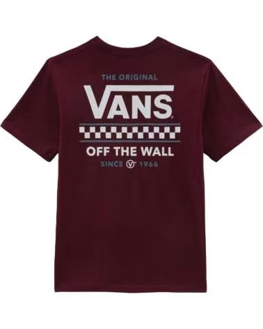VANS OFF THE WALL CAMISETA DE MANGA CURTA VANS OFF THE WALL PARA CRIANÇAS ROJO
