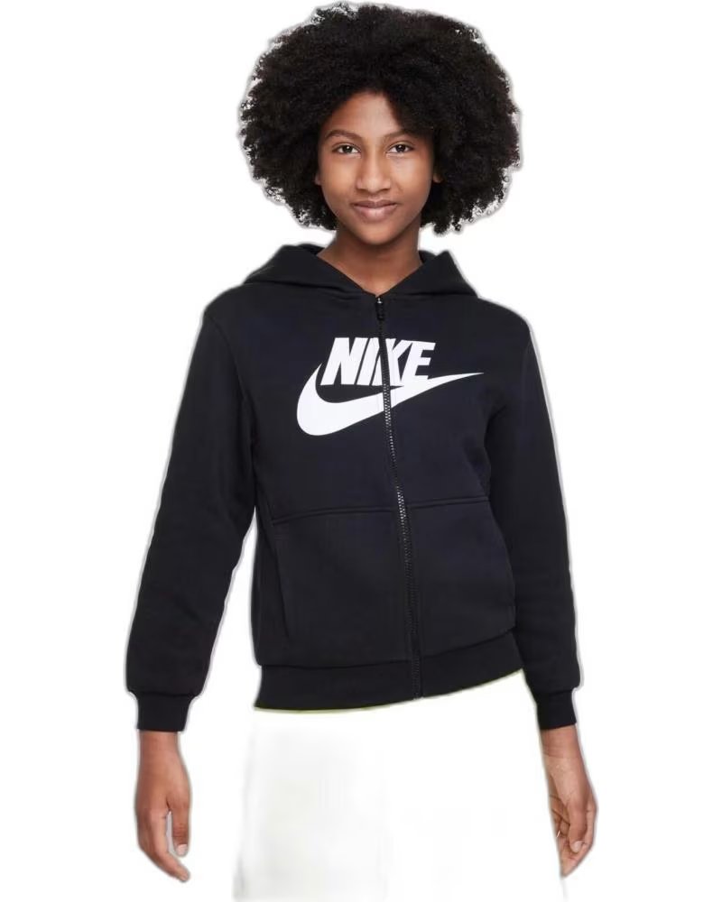 NIKE SUDADERA CON CAPUCHA EN PARA NINAS NEGRO