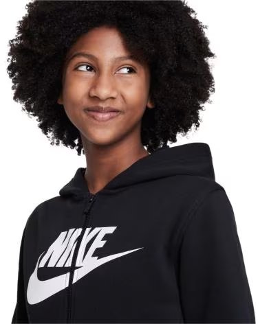 NIKE SUDADERA CON CAPUCHA EN PARA NINAS NEGRO