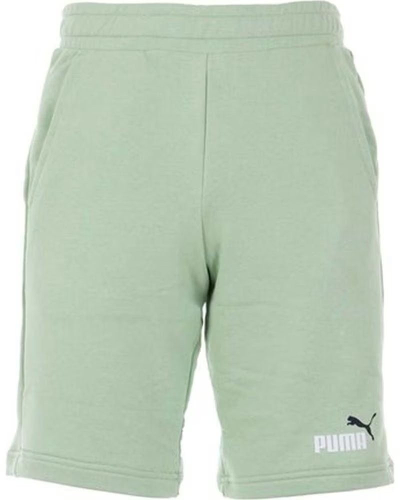 PUMA PANTALÓN CORTO PUMA ESSENTIALS LOGO UNISEX VERDE VERDE