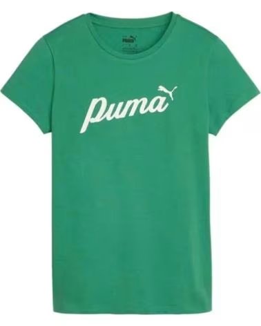 PUMA CAMISETA PUMA DE MANGA CORTA CON LOGO PARA MUJER VERDE