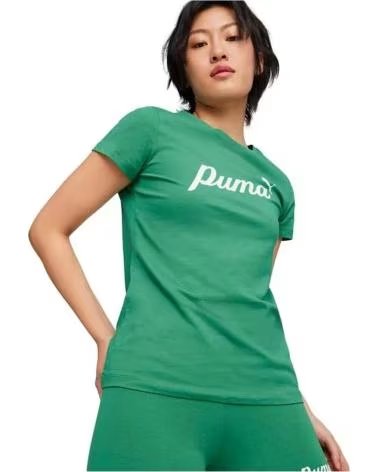 PUMA PUMA WOMEN´S SHORT SLEEVE LOGO T-SHIRT VERDE