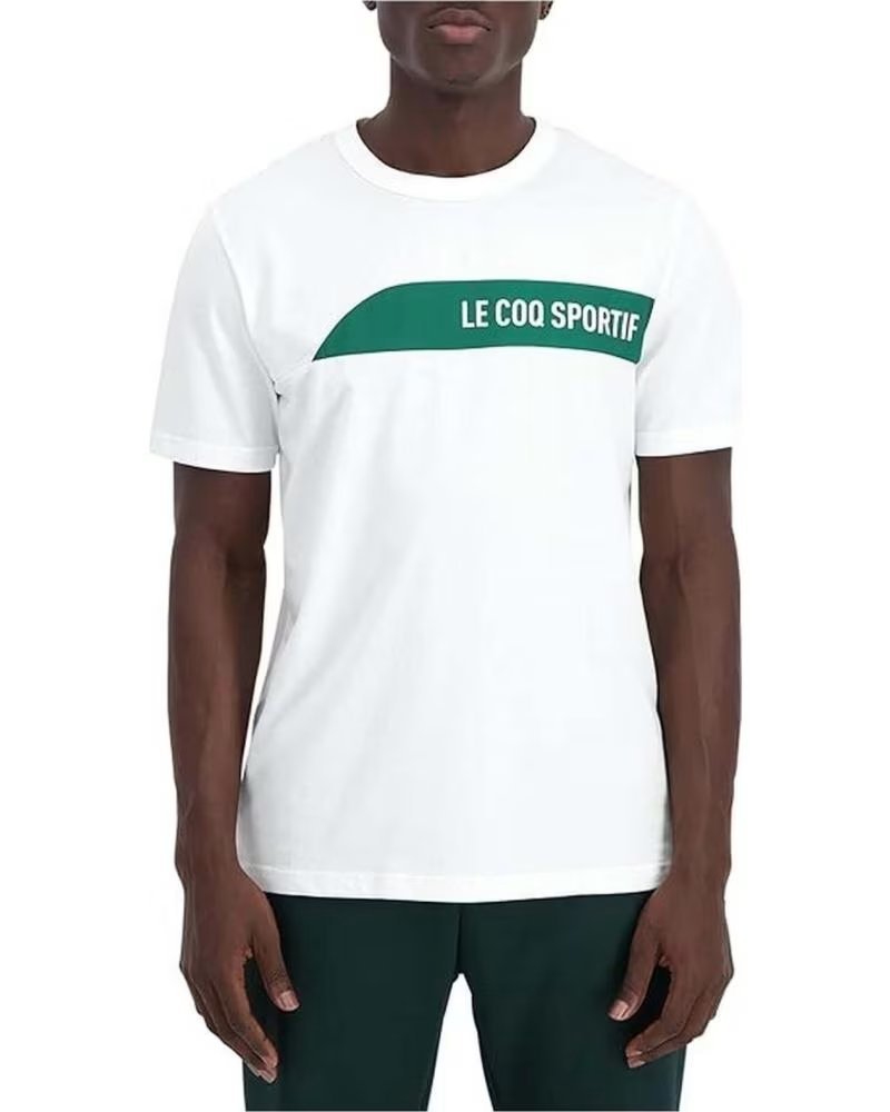 LE COQ SPORTIF LE COQ SPORTIF SAISON 2 T-SHIRT WEISS MIT LOGO BLANCO