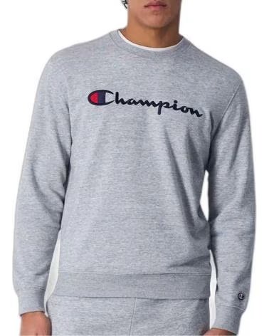 CHAMPION FELPA GIROCOLLO CON LOGO CHAMPION DA UOMO GRIGIA GRIS