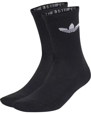 ADIDAS MEIAS ADIDAS TREFOIL CREW UNISSEX PRETAS NEGRO